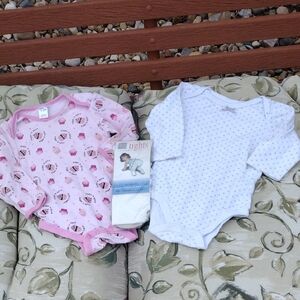 Baby Gear Pink and White Cupcake Onesie